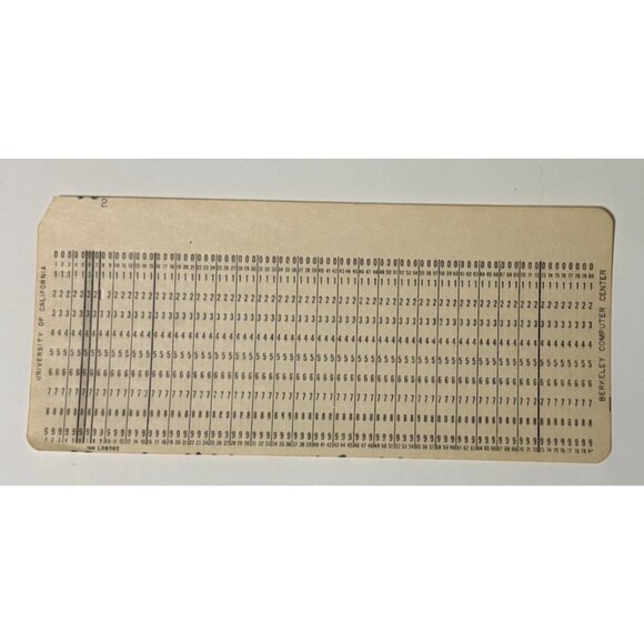 Lot 10 Vintage Computer Data Punch Cards Berkeley Computer Science University - Picture 2 of 5
